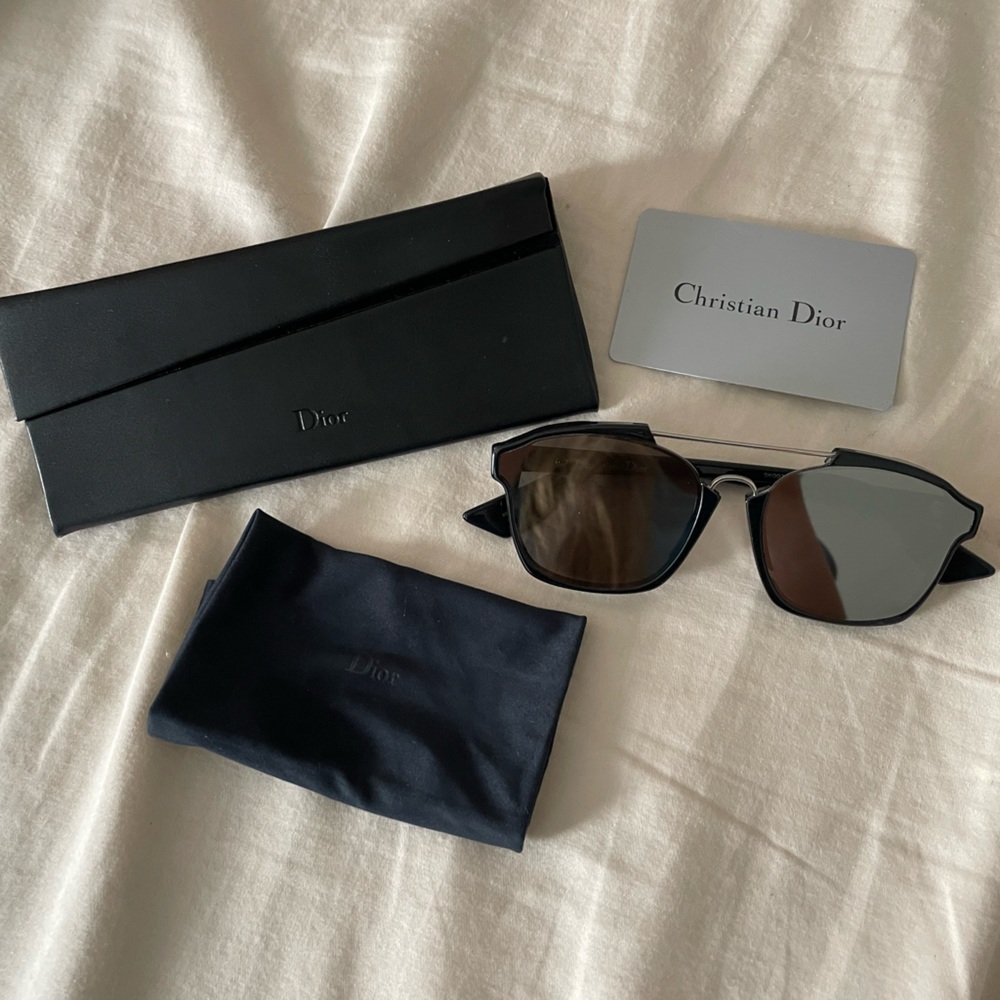Christian Dior Black Mirrored Sunglasses